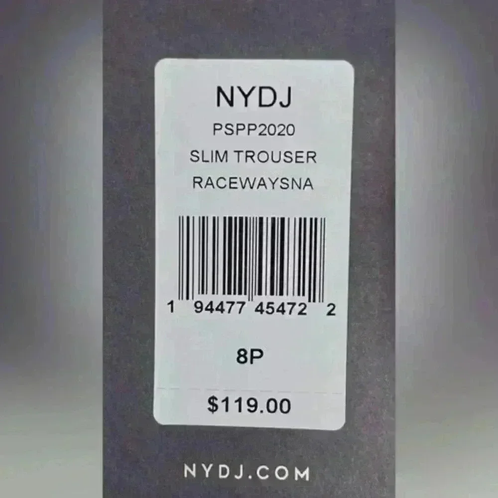 NWT NYDJ Snake Print Slim Trousers in Raceway Women's Size 8P‎ - Picture 3 of 10